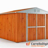 Casetta in lamiera da giardino 327x269 fin legno