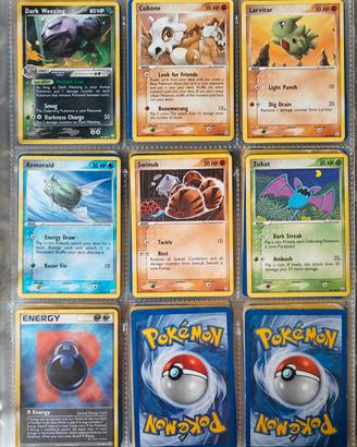 Lotto carte Pokemon del set EX Team Rocket Returns