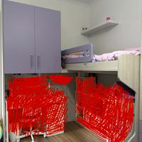 Letto a soppalco angolare per cameretta