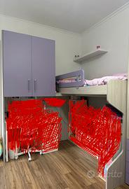 Letto a soppalco angolare per cameretta