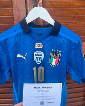 Match worn insigne italia+ COA