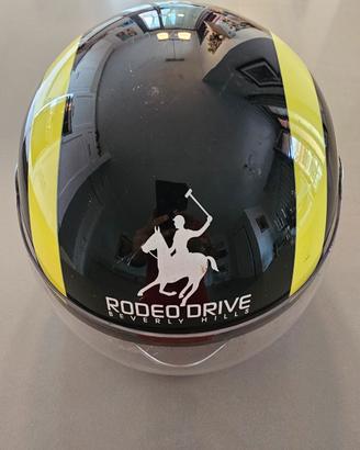 Rodeo Drive casco scooter nero e giallo taglia S