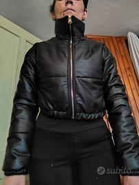 Giubbino corto in pelle imbottito