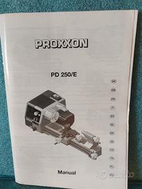 libretto istruzioni per tornio proxxon PD 250/E