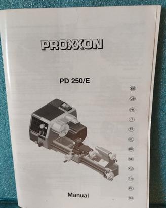 libretto istruzioni per tornio proxxon PD 250/E