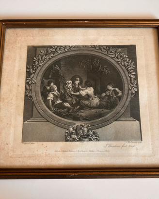 Stampa settecentesca + cornice