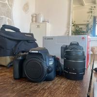 Canon EOS 200D, obiettivo Canon 18-55mm, accessori