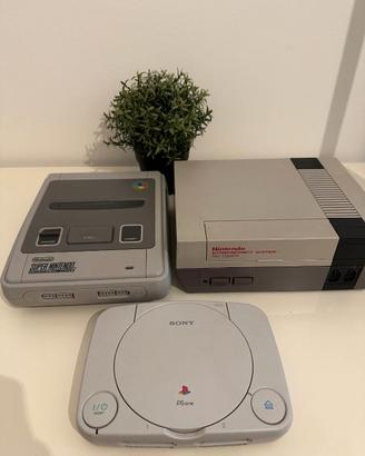 Super Nintendo (SNES) + Nintendo NES + Sony PSone