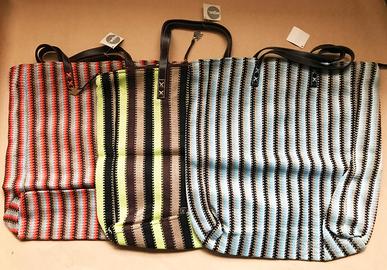 3 shopper di tessuto fantasia Segue NUOVE