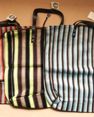 3 shopper di tessuto fantasia Segue NUOVE