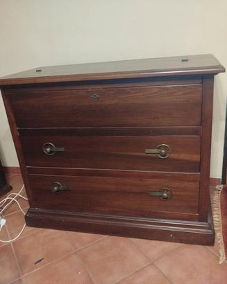 cassettiera in legno massello