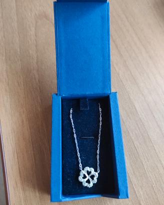 Collana Swarovski con quadrifoglio