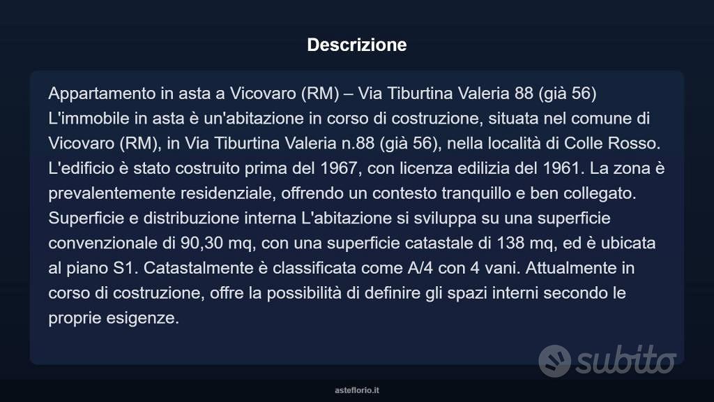 Appartamento – Vicovaro, San Cosimato - Vista 3