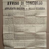manifesto avviso di concorso 1934 comune di lesson
