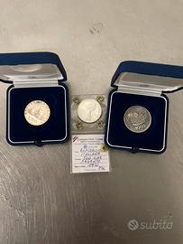 3 monete lire argento fdc