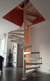 Scala a chiocciola 14 gradini in acciaio 