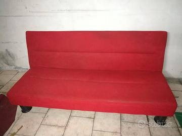 Divano Letto 1/2 Rosso Modello Clic Clac