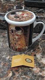 Tazza in porcellana bacio Klimt 

