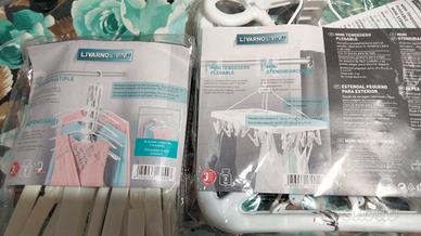 Mini appendiabiti e mini stendibiancheria 