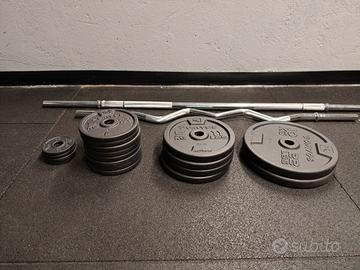 set dischi + bilancieri decathlon 