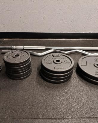 set dischi + bilancieri decathlon 