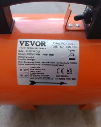 ventilatore aspiratore vevor 