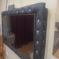 cornice  e bastone tapezzati a mano