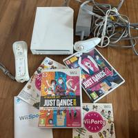 Wii console + giochi (just dance/sports/party)