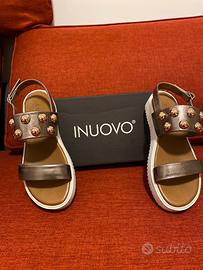 Sandali Inuovo in pelle bronzo e borchie