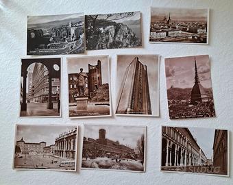 Lotto di 10 cartoline anni 30Torino e altre