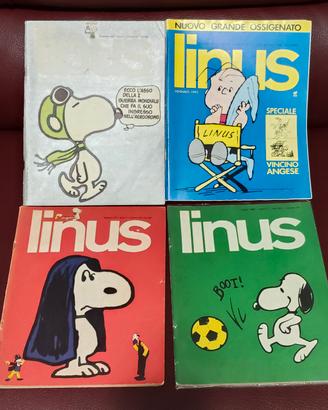 4 riviste Linus originali dal 1966 al 1972