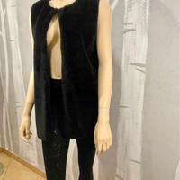 Gilet eco pelliccia nero Charget tg.XS/S/M