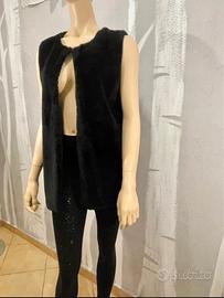 Gilet eco pelliccia nero Charget tg.XS/S/M