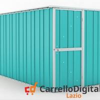 Deposito attrezzi giardino 175x307 azzurro