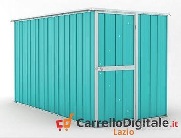 Deposito attrezzi giardino 175x307 azzurro