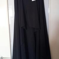 Gonna corta davanti lunga dietro nera S/M