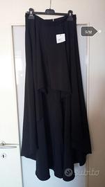 Gonna corta davanti lunga dietro nera S/M