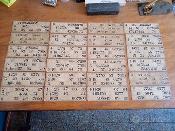 lotto di 24+11 cartelle antiche della TOMBOLA 