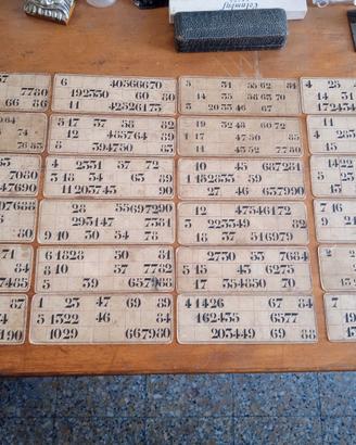 lotto di 24+11 cartelle antiche della TOMBOLA 