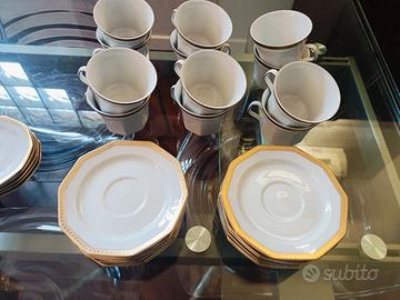 Servizio da tè da 12 Winterling Bavaria riga d'oro