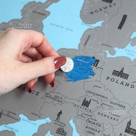 Mappa grattabile Europa Scratch map Europe