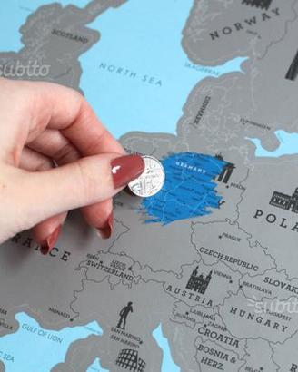 Mappa grattabile Europa Scratch map Europe