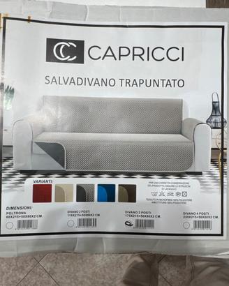 Copridivano salvadivano trapuntato 2/3 posti nuovo