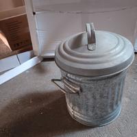 bidone in metallo zincato