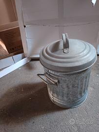 bidone in metallo zincato