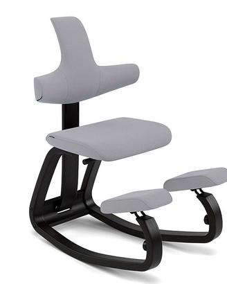 Varier Thatsit legno nero tessuto Grigio