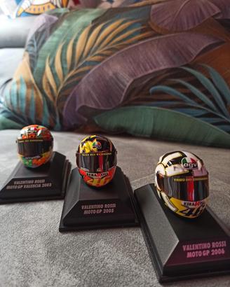 Valentino Rossi caschi ufficiali minichamps 1/8