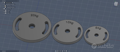 Dischi pesi palestra su misura 20 10 5kg