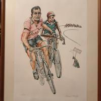 Quadro Adriano Maraldi anno 2016 Gino Bartali bici