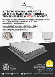 Materasso VIMAFLEX Lino Cotone - Made in Italy 🇮